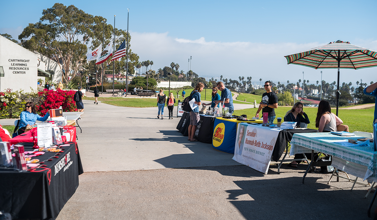 Career center's career fair at city college.