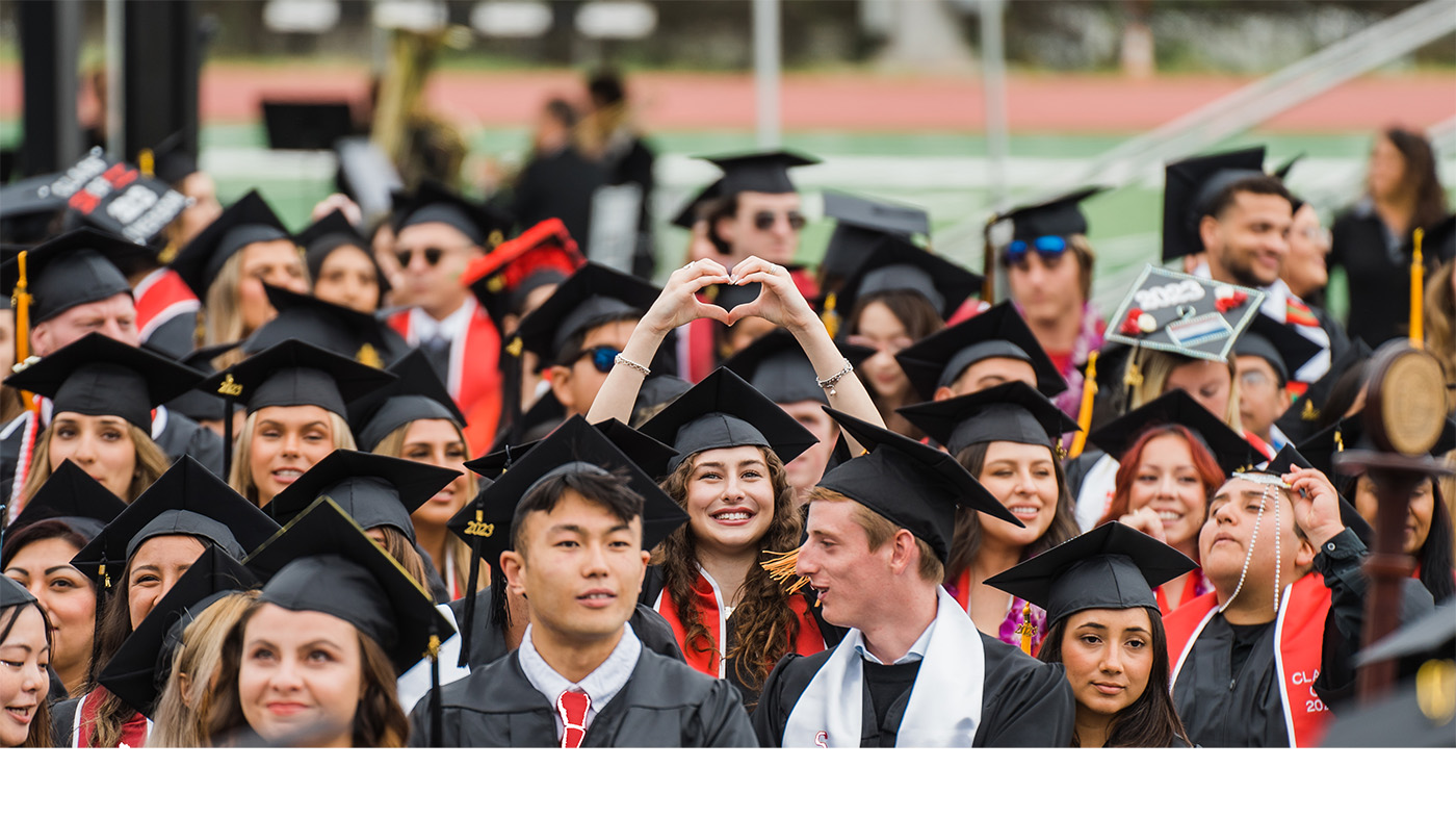 Students at commencement